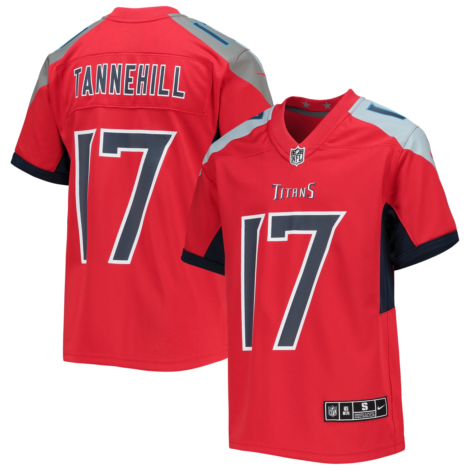 Youth Tennessee Titans Ryan Tannehill Red Inverted Team Game Jersey Js6443