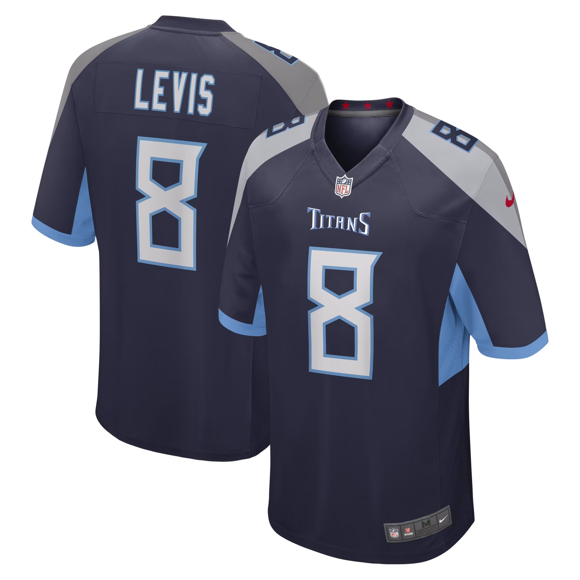 Youth Tennessee Titans Will Levis Navy Game Jersey Js8402