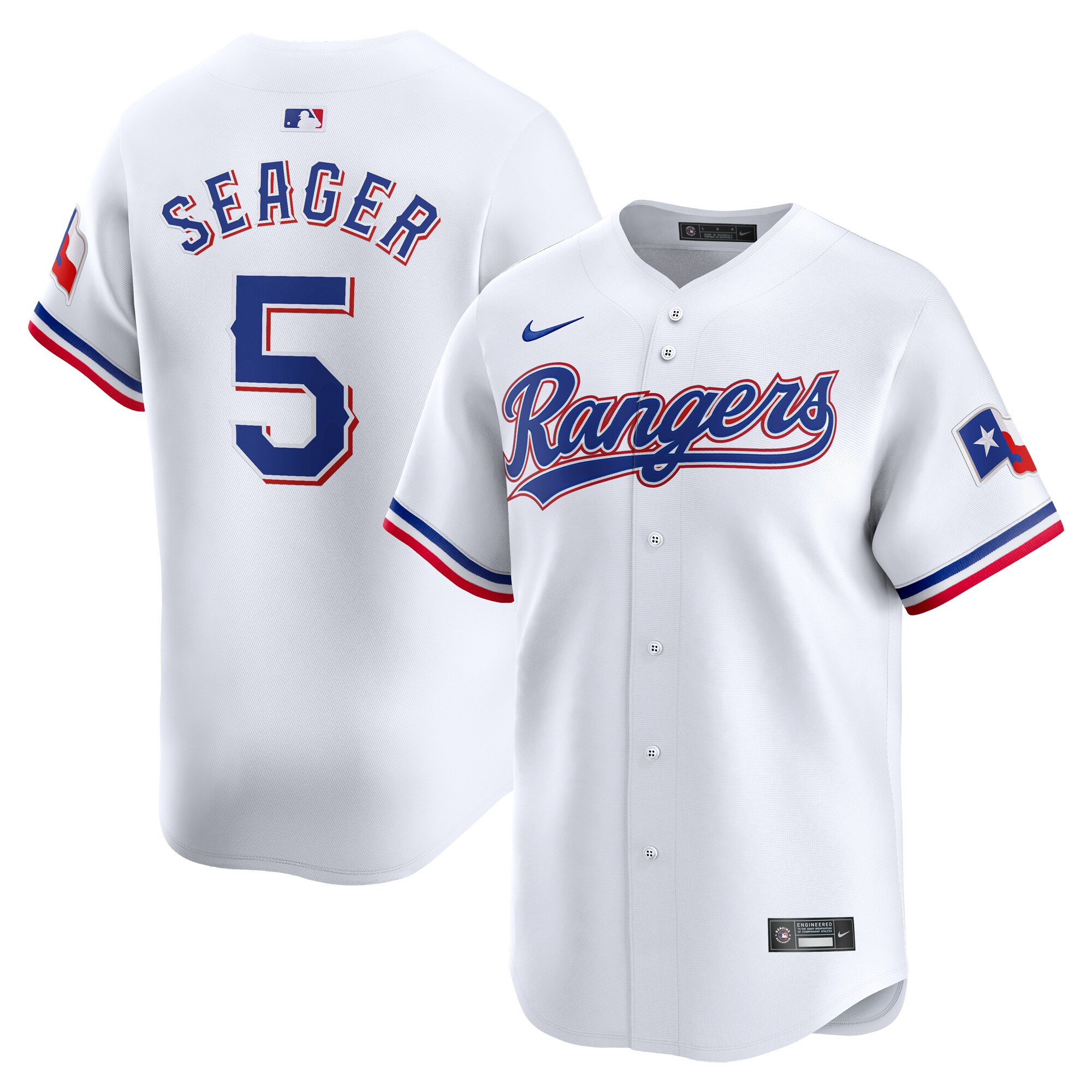 Youth Texas Rangers Corey Seager White Home Limited Jersey