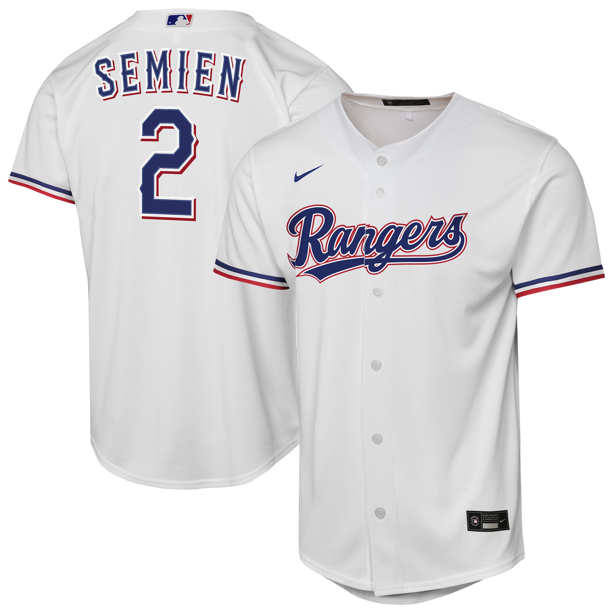 Youth Texas Rangers Marcus Semien White Home Player Jersey