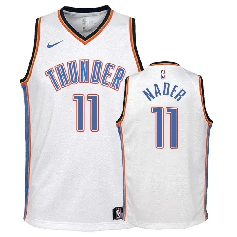 Youth Thunder Abdel Nader 11 Association White Jersey
