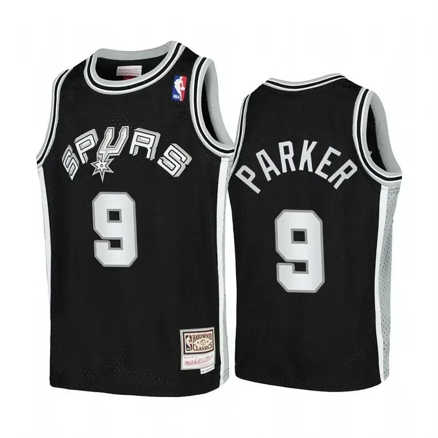 Youth Tony Parker San Antonio Spurs Hardwood Classics Jersey - Black