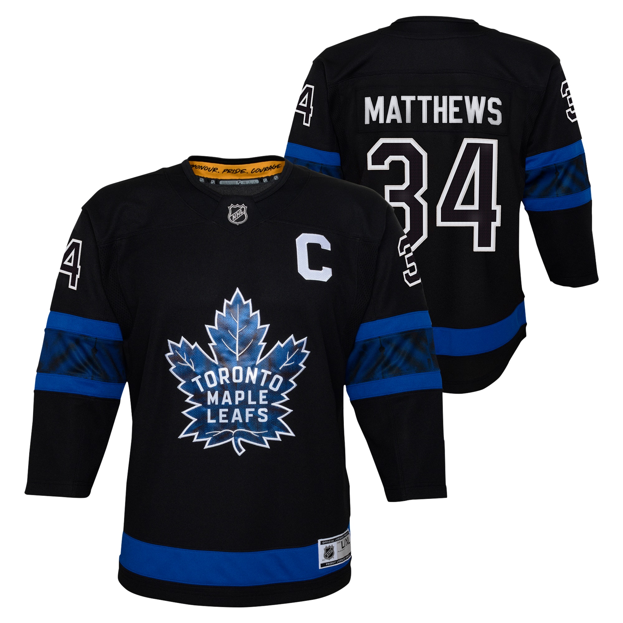 Youth Toronto Maple Leafs Auston Matthews Black Alternate Premier Player Jersey