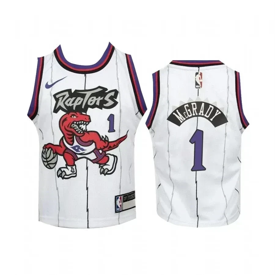 Youth Tracy Mcgrady Toronto Raptors Kids White Hardwood Classics Jersey