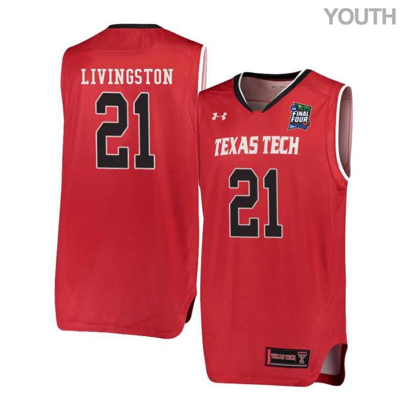 Youth Under Armour 21 Anthony Livingston Red Texas Tech Red Raiders Basketball Jersey