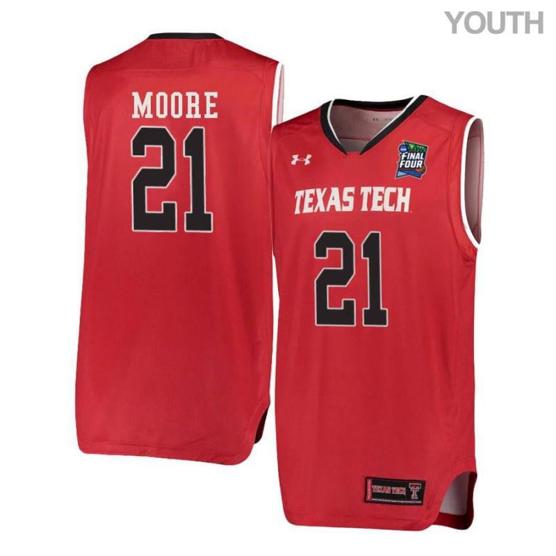 Youth Under Armour 21 Khavon Moore Red Texas Tech Red Raiders Basketball Jersey