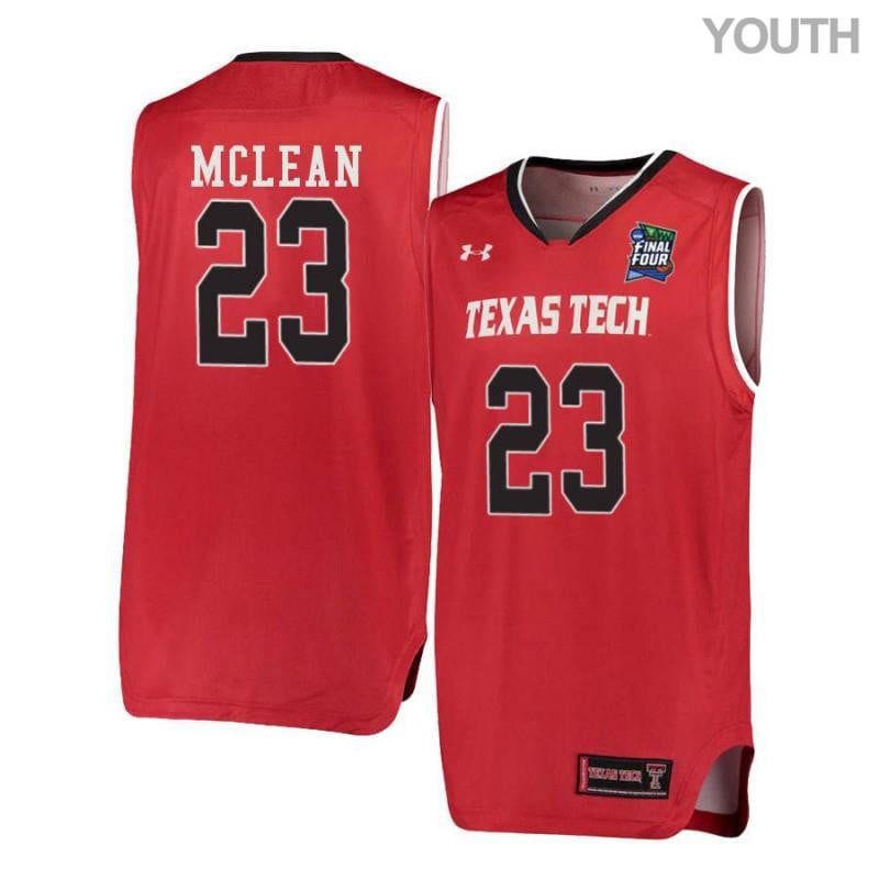 Youth Under Armour 23 Gio Mclean Red Texas Tech Red Raiders Basketball Jersey
