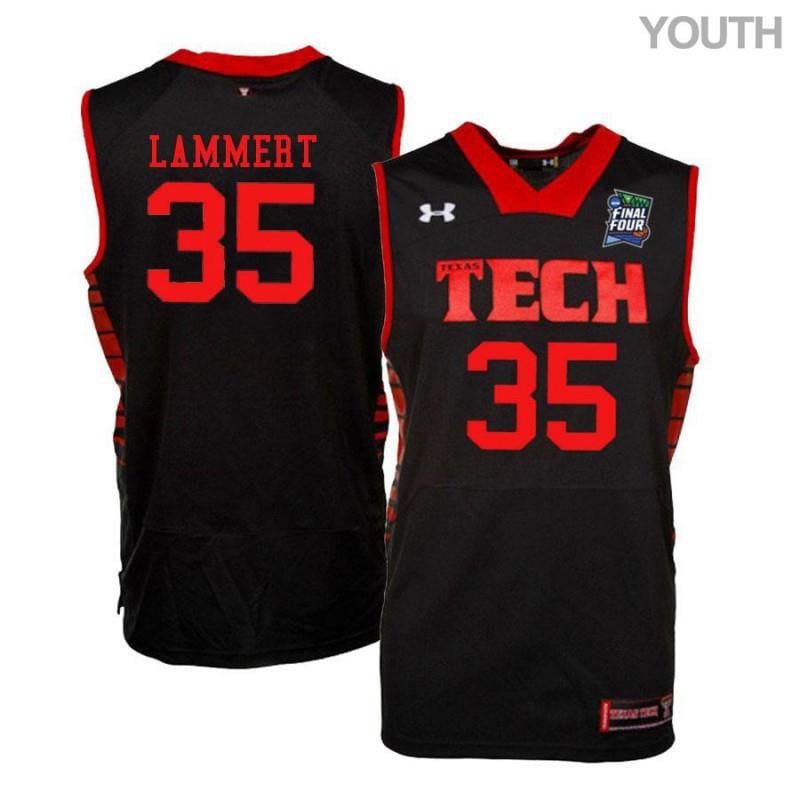 Youth Under Armour 35 Clark Lammert Black Texas Tech Red Raiders Basketball Jersey