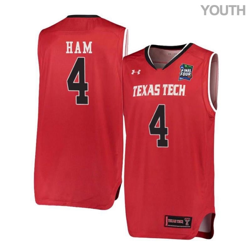 Youth Under Armour 4 Donovan Ham Red Texas Tech Red Raiders Basketball Jersey