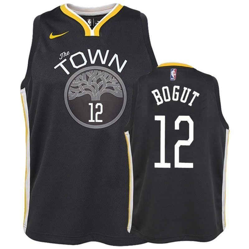Youth Warriors Andrew Bogut 12 Statet Black Jersey