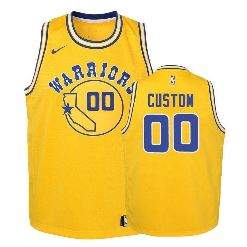 Youth Warriors Custom 00 2018-19 Hardwood Classics Gold Jersey