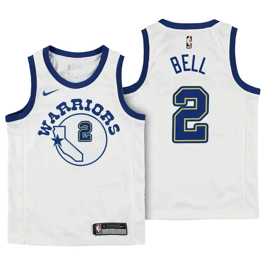 Youth Warriors Jordan Bell 2 Hardwood Classic White Jersey