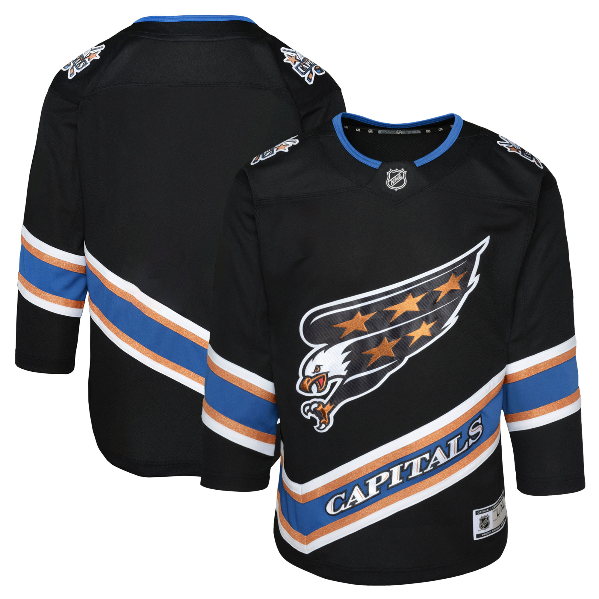 Youth Washington Capitals Black Alternate 50th Anniversary Premier Jersey