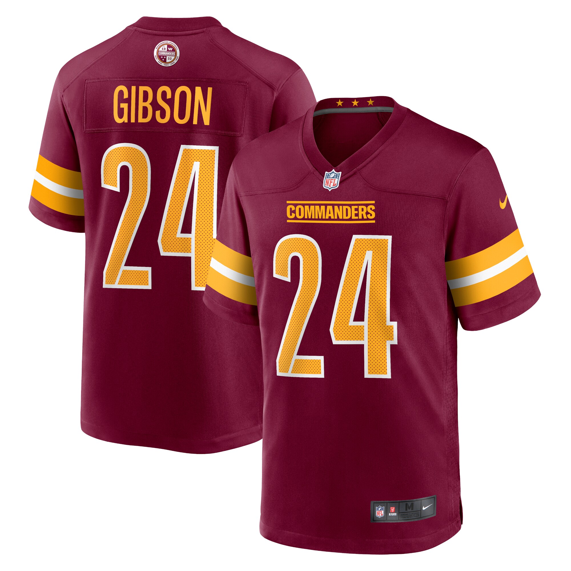 Youth Washington Commanders Antonio Gibson Burgundy Game Jersey Js6928
