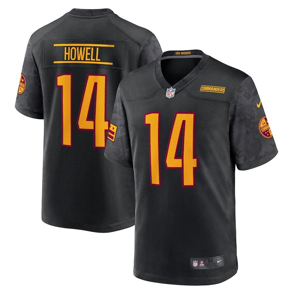 Youth Washington Commanders Sam Howell Black Game Jersey Js8472