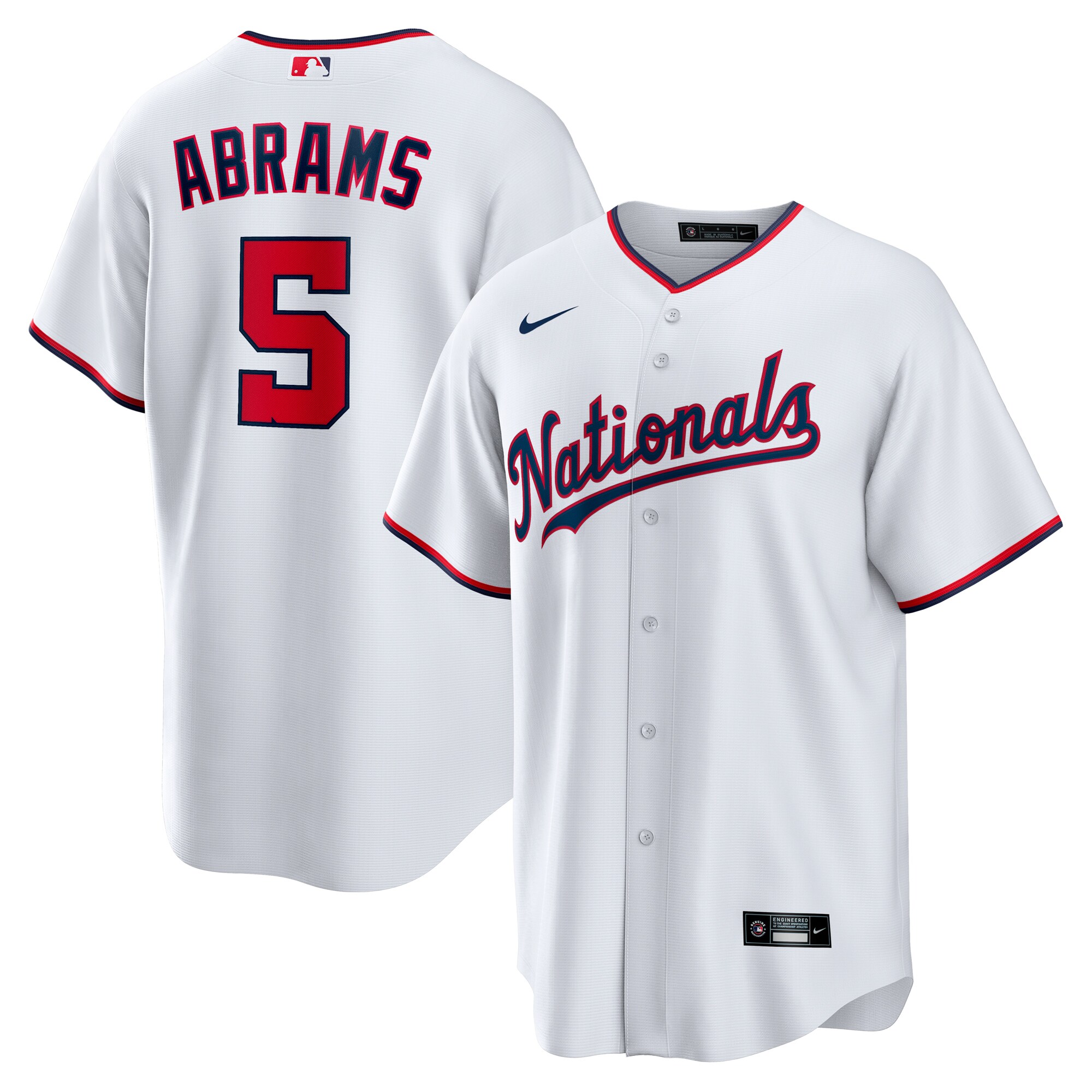 Youth Washington Nationals Cj Abrams White Home Player Jersey