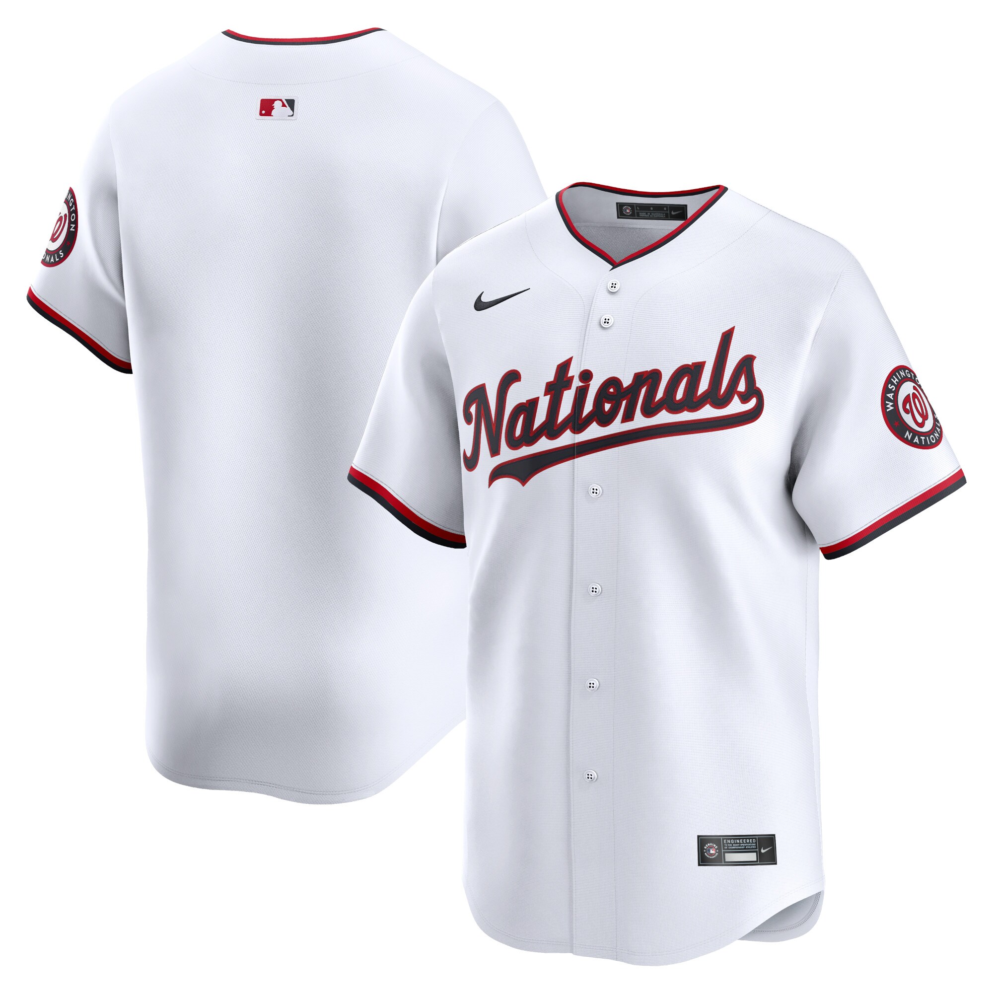 Youth Washington Nationals White Home Limited Jersey