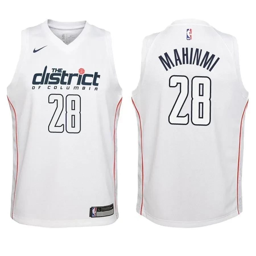 Youth Wizards Ian Mahinmi 28 City Edition White Jersey