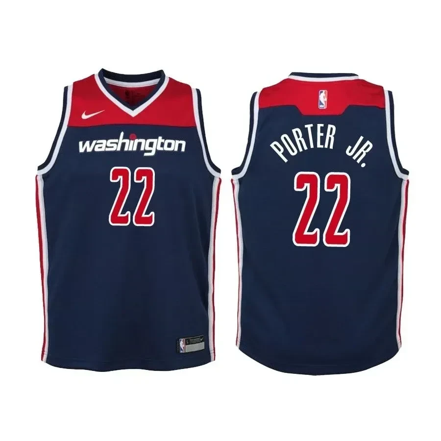 Youth Wizards Otto Porter Jr. 22 Statet Edition Navy Jersey