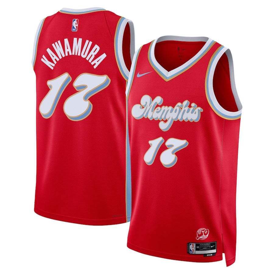 Yuki Kawamura 17 Memphis Grizzlies Unisex 2024/25 Swingman Player Jersey - City Edition - Red