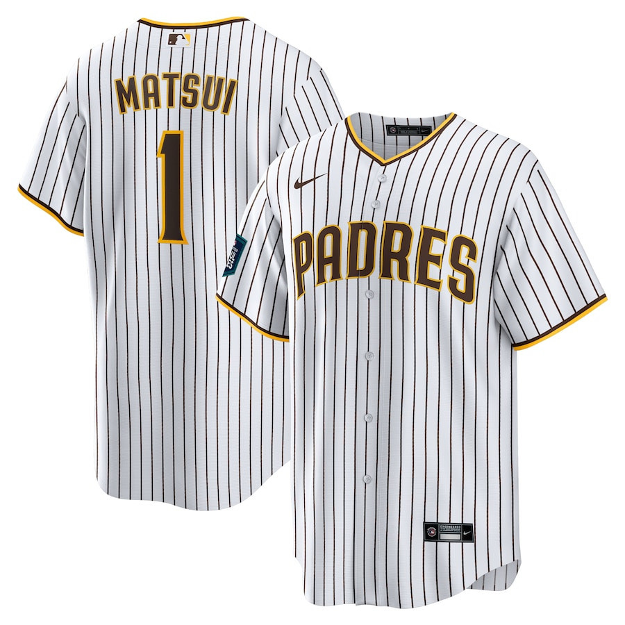 Yuki Matsui 1 San Diego Padres 2024 Mlb World Tour Seoul Series Home Jersey - White