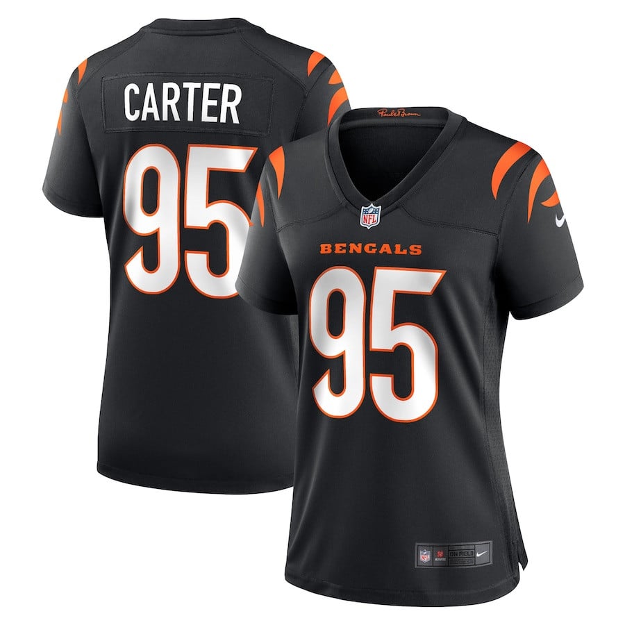 Zach Carter 95 Cincinnati Bengals Women Game Jersey - Black Js2048