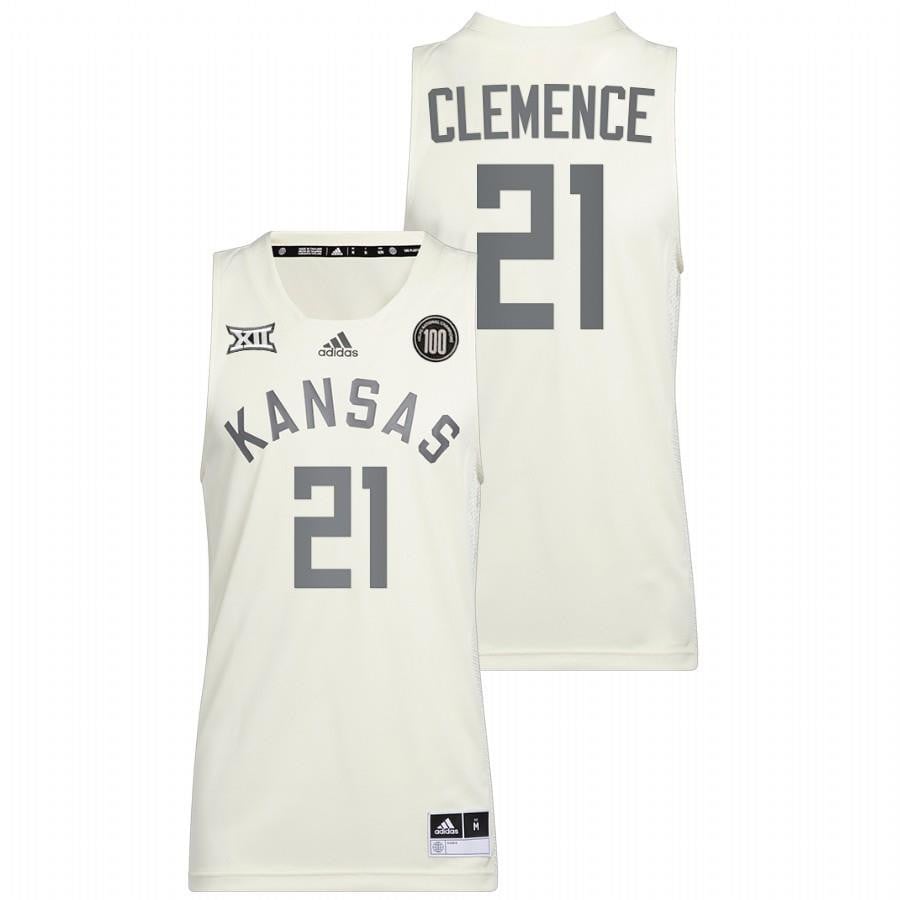 Zach Clemence 21 White Kansas Jayhawks 2022 College Basketball Reverse Retro Jersey