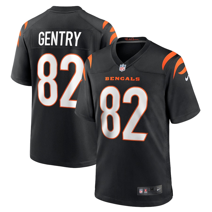 Zach Gentry 82 Cincinnati Bengals Team Game Men Jersey - Black Js9958