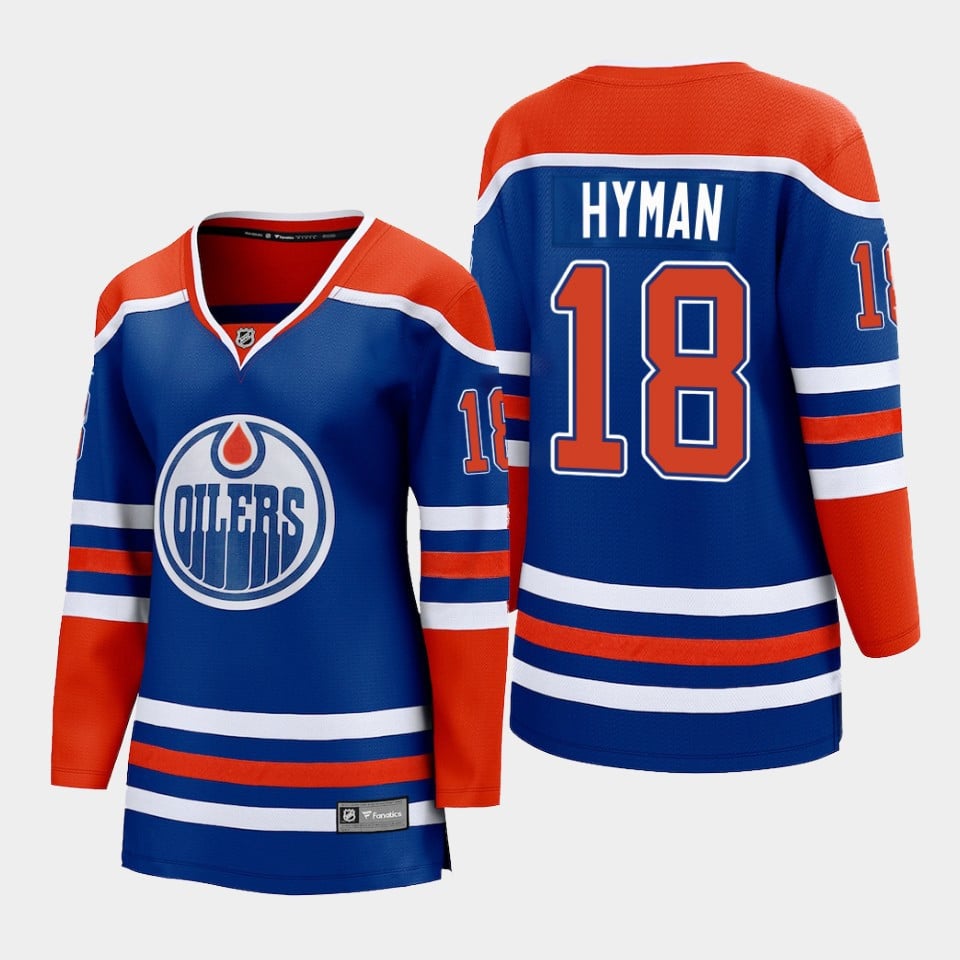 Zach Hyman 18 Edmonton Oilers Home Jersey - Women