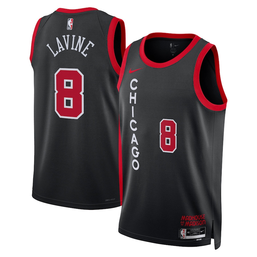Zach Lavine 8 Chicago Bulls 2023/24 City Edition Swingman Jersey - Black
