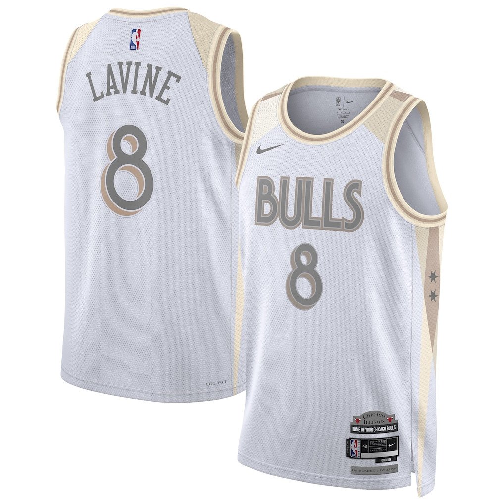Zach Lavine 8 Chicago Bulls Unisex 2024/25 Swingman Player Jersey - City Edition - White