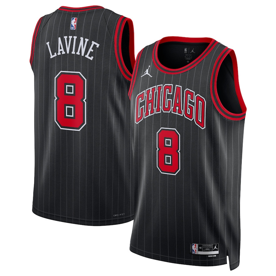 Zach Lavine 8 Chicago Bulls Unisex Swingman Jersey - Statement Edition - Black