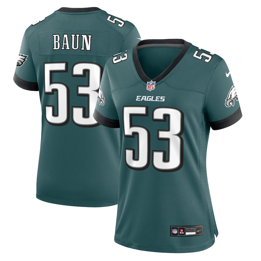 Zack Baun 53 Philadelphia Eagles Women's Game Jersey - Midnight Green Js1176