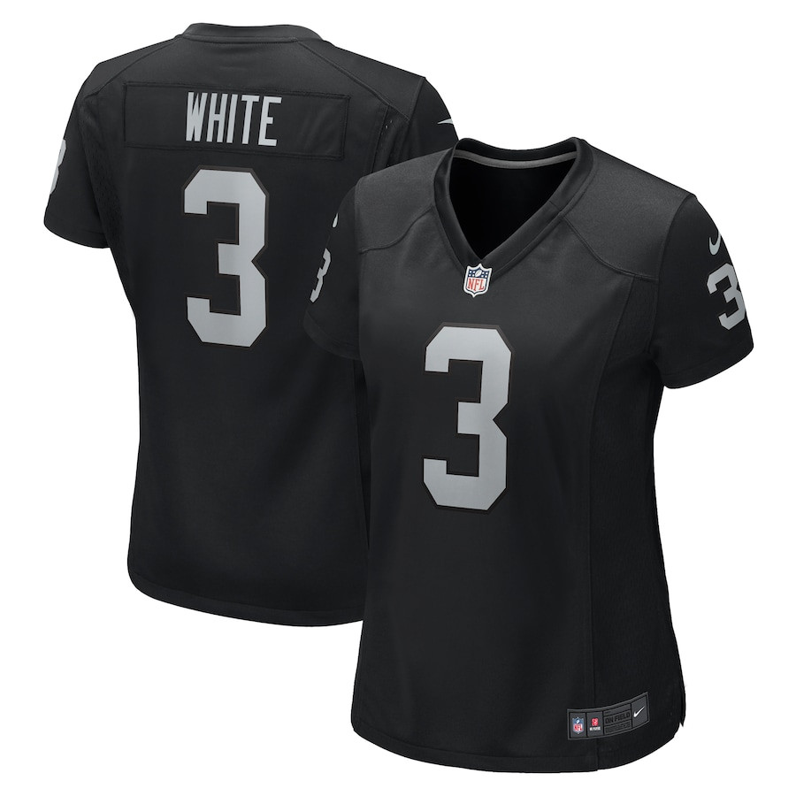 Zamir White 3 Las Vegas Raiders Women's Team Game Jersey - Black Js2548