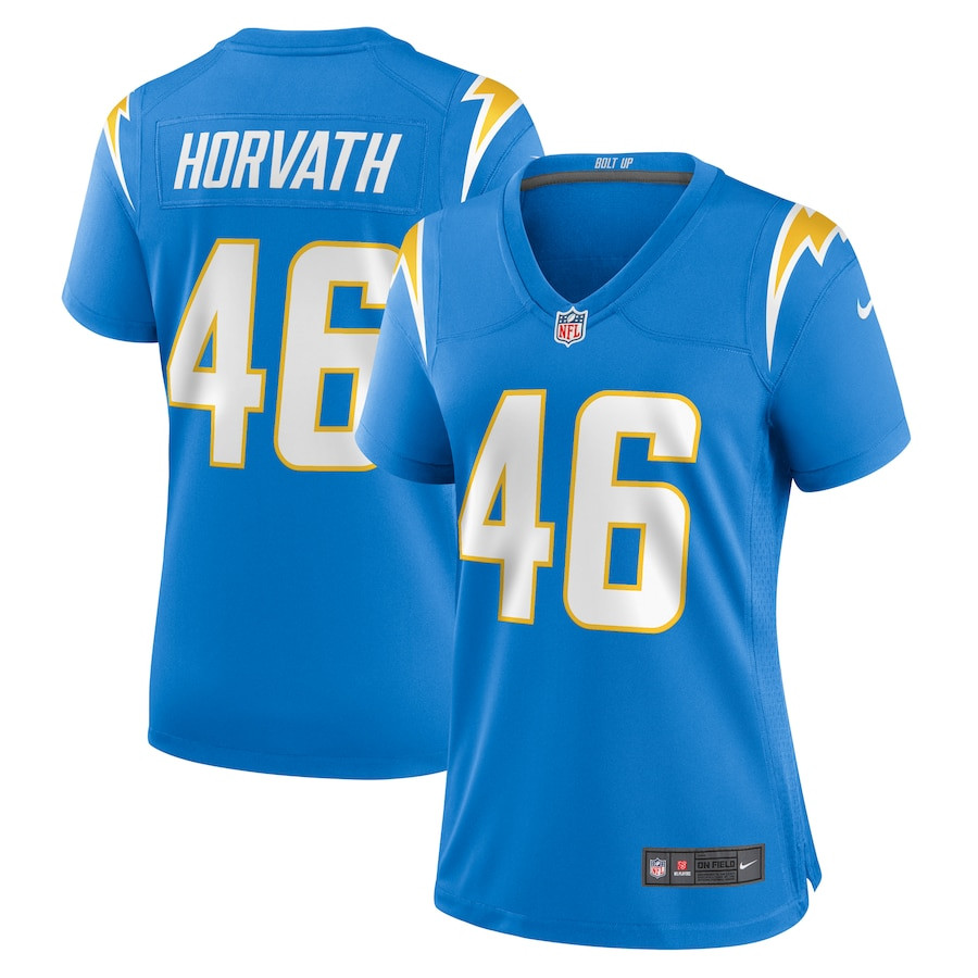 Zander Horvath 46 Los Angeles Chargers Women Game Jersey - Powder Blue Js6817