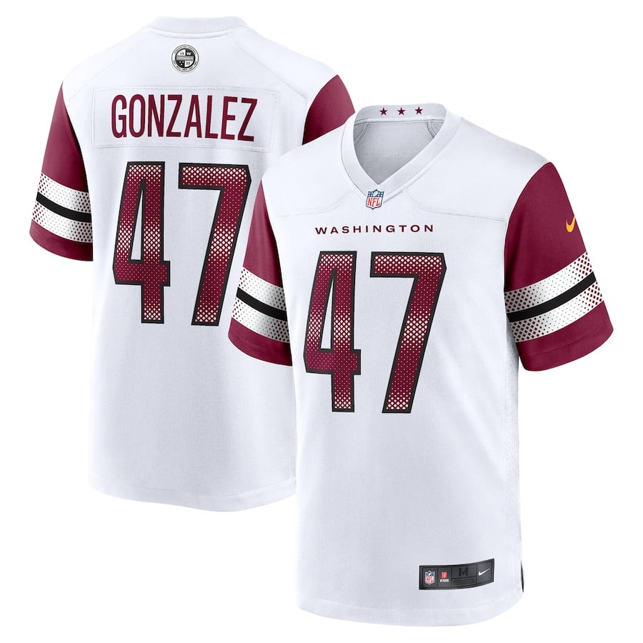 Zane Gonzalez 47 Washington Commanders Game Men Jersey - White Js3225