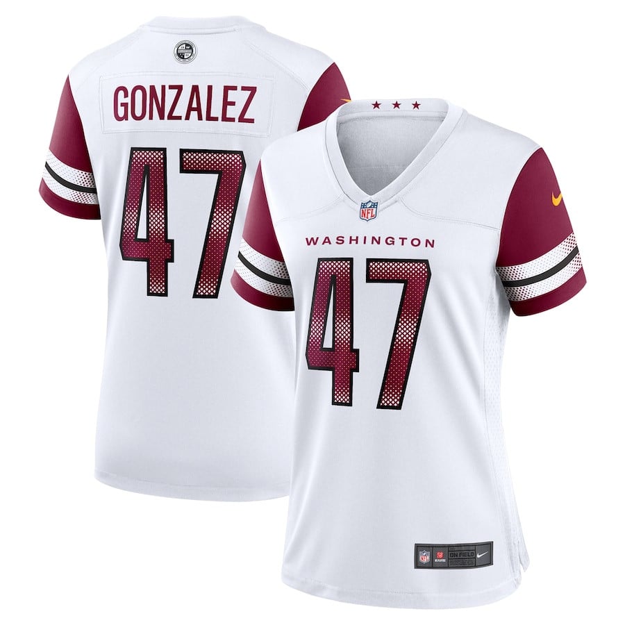 Zane Gonzalez 47 Washington Commanders Women's Game Jersey - White Js6264