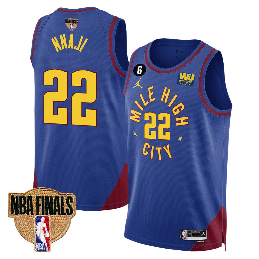 Zeke Nnaji 22 Denver Nuggets Final Champions 2023 Swingman Youth Jersey - Blue