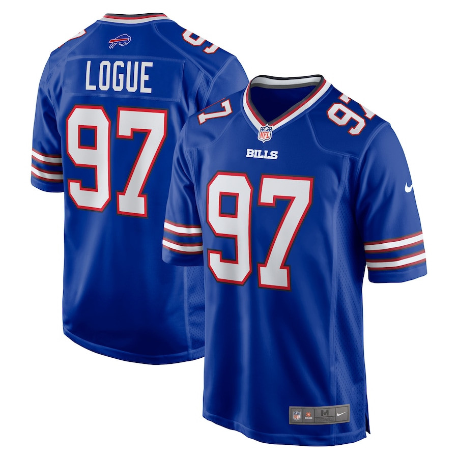 Zion Logue 97 Buffalo Bills Team Game Men Jersey - Royal Js9336