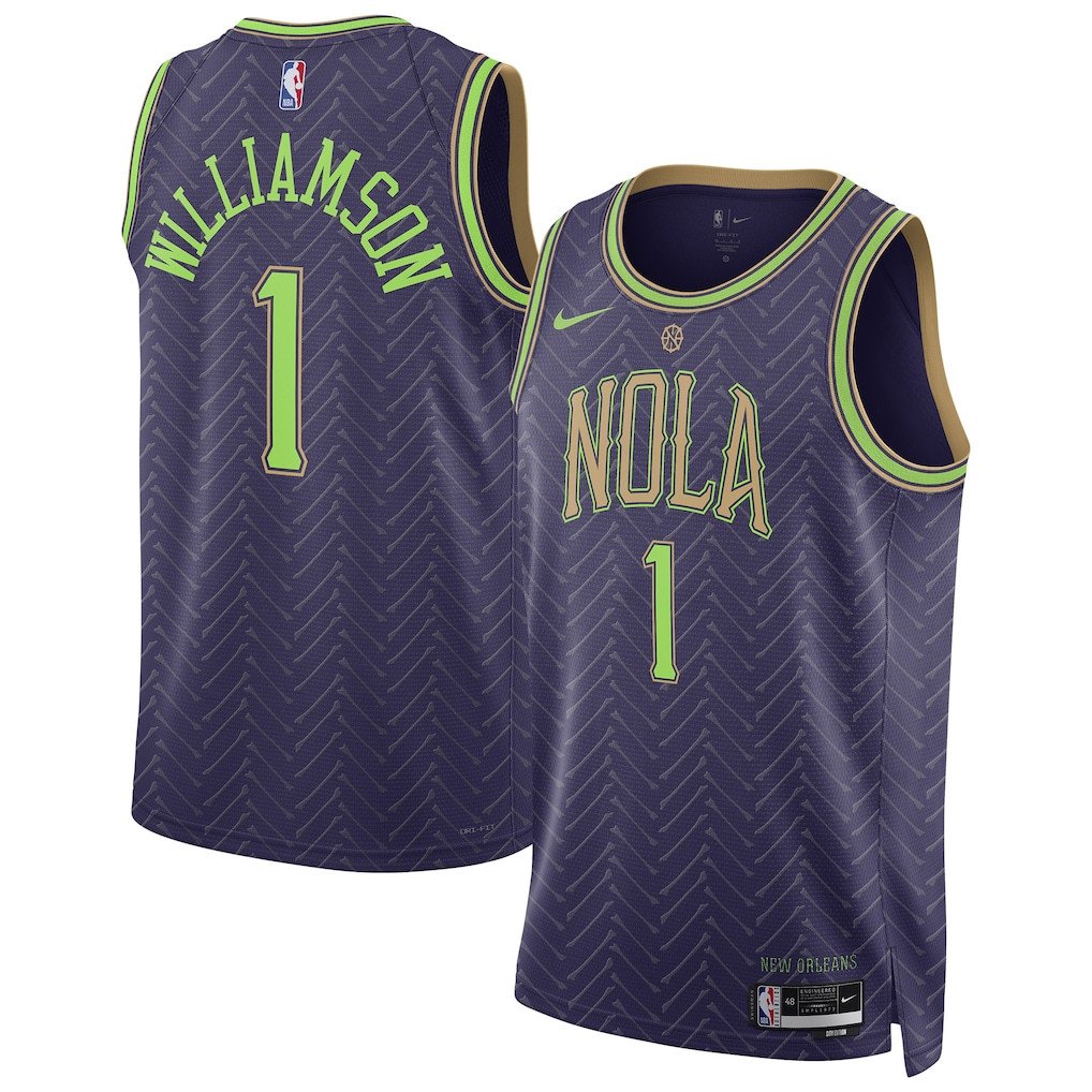 Zion Williamson 1 New Orleans Pelicans Unisex 2024/25 Swingman Player Jersey - City Edition - Purple