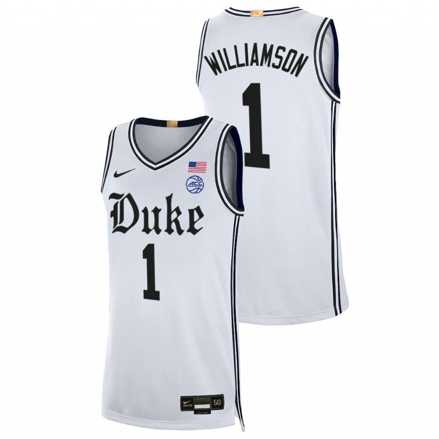 Zion Williamson 1 White Duke Blue Devils 2023 Limited The Brotherhood Jersey