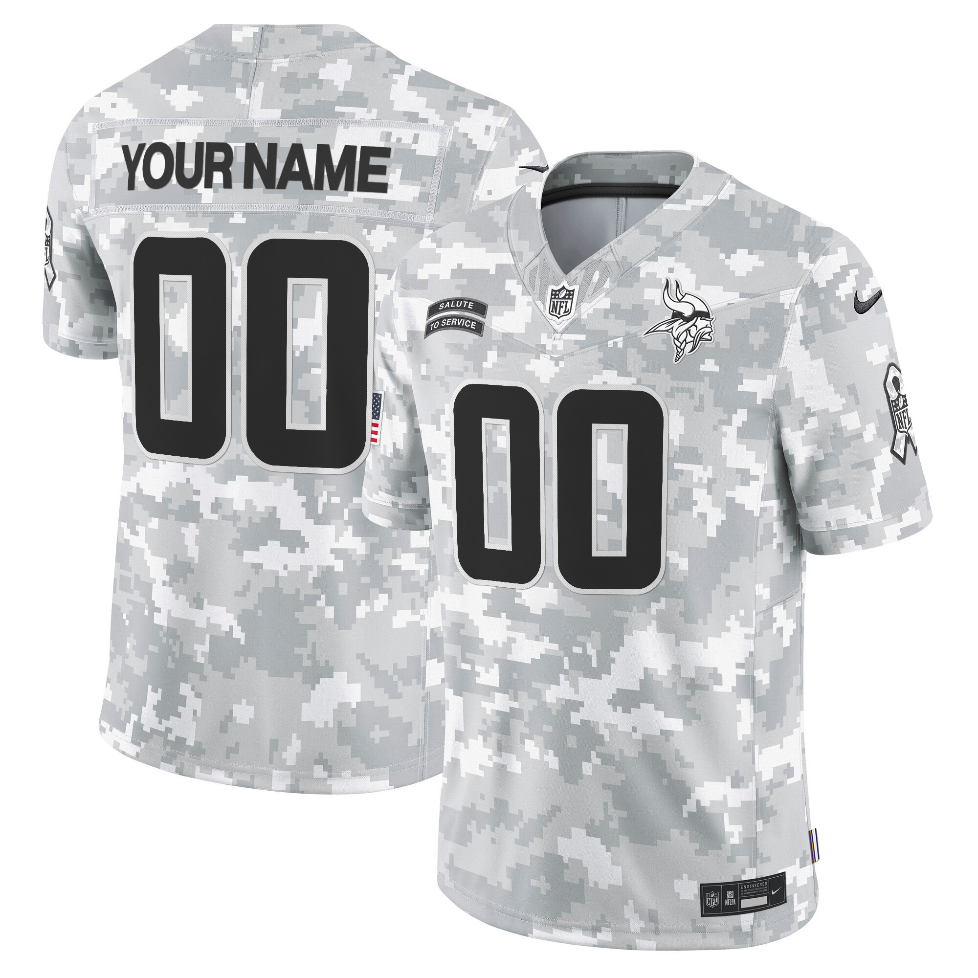 Minnesota Vikings 2024 Salute to Service Vapor Limited Custom Jersey – All Stitched