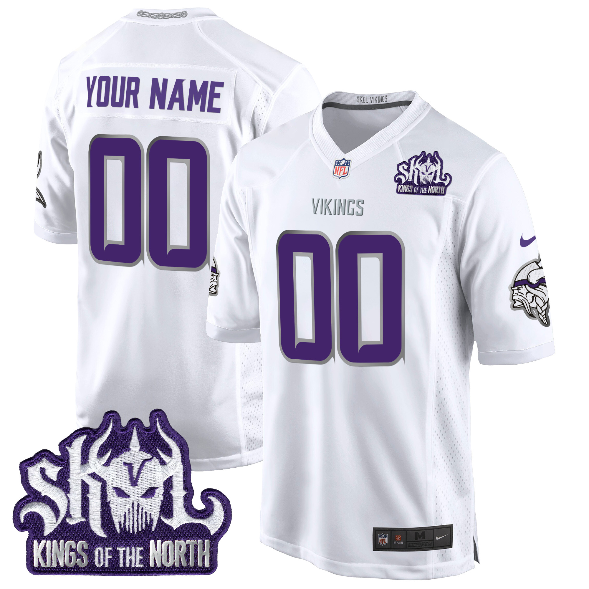 Minnesota Vikings 2024 Winter Warrior Skol Patch Game Custom Jersey – All Stitched