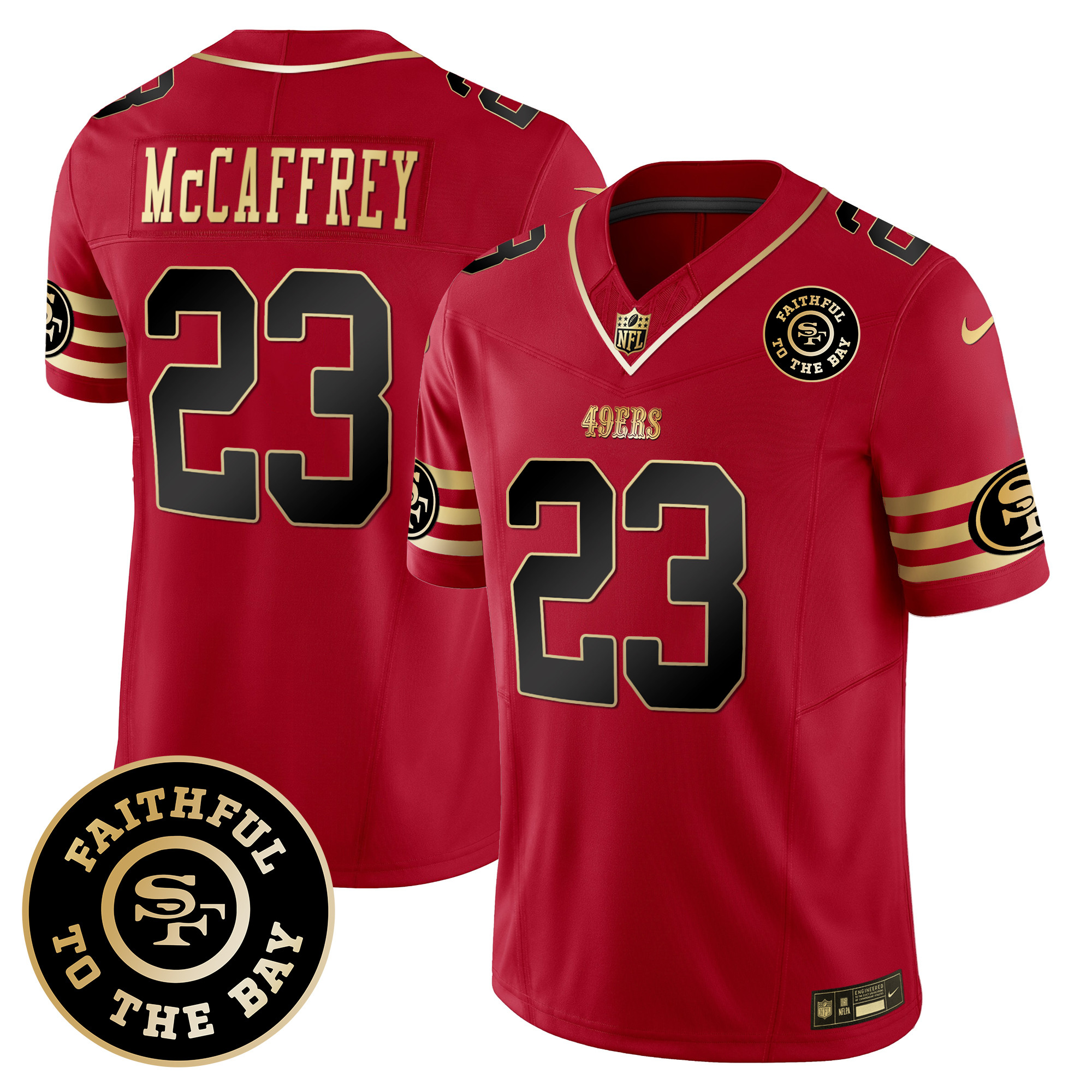Men’s San Francisco 49ers Faithful To The Bay Patch Vapor Limited Jersey V6 – All Stitched