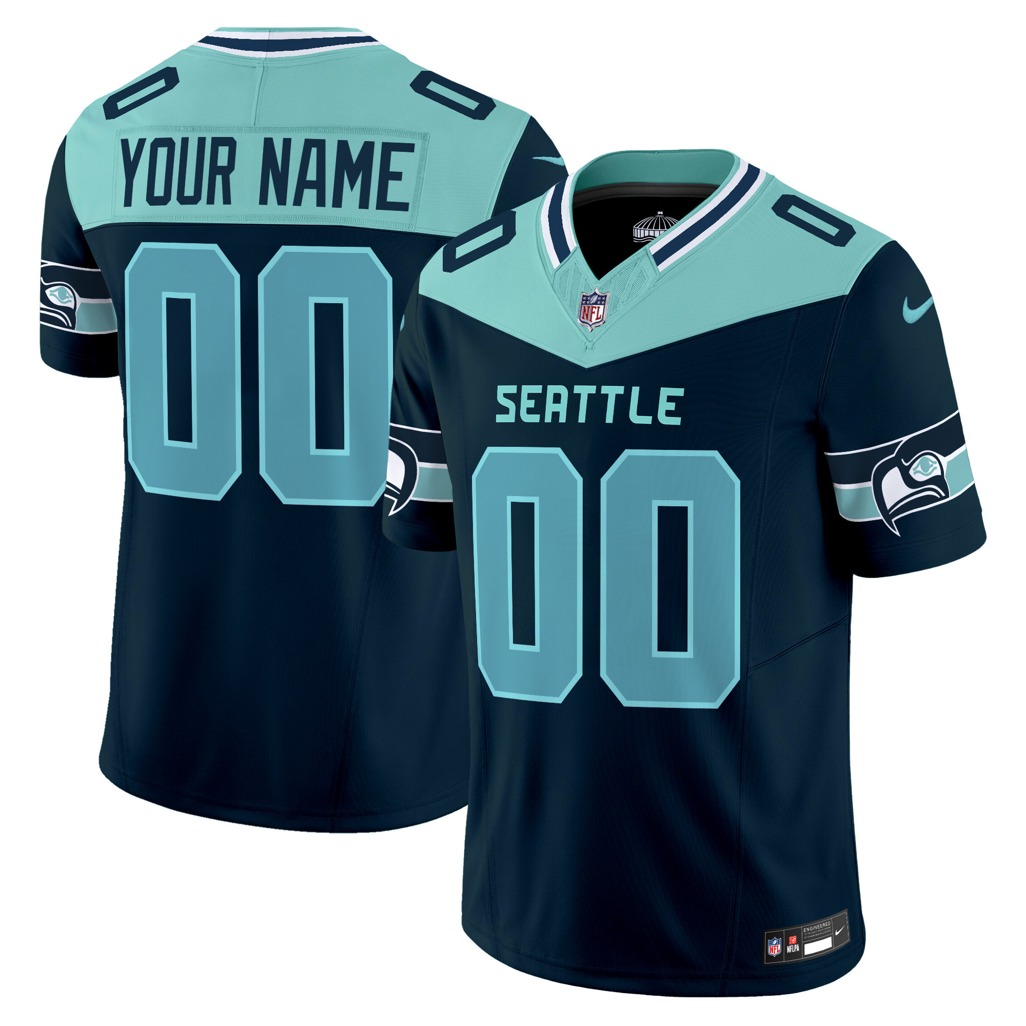 Seattle Seahawks “Seattle City” Vapor Limited Custom Jersey – All Stitched