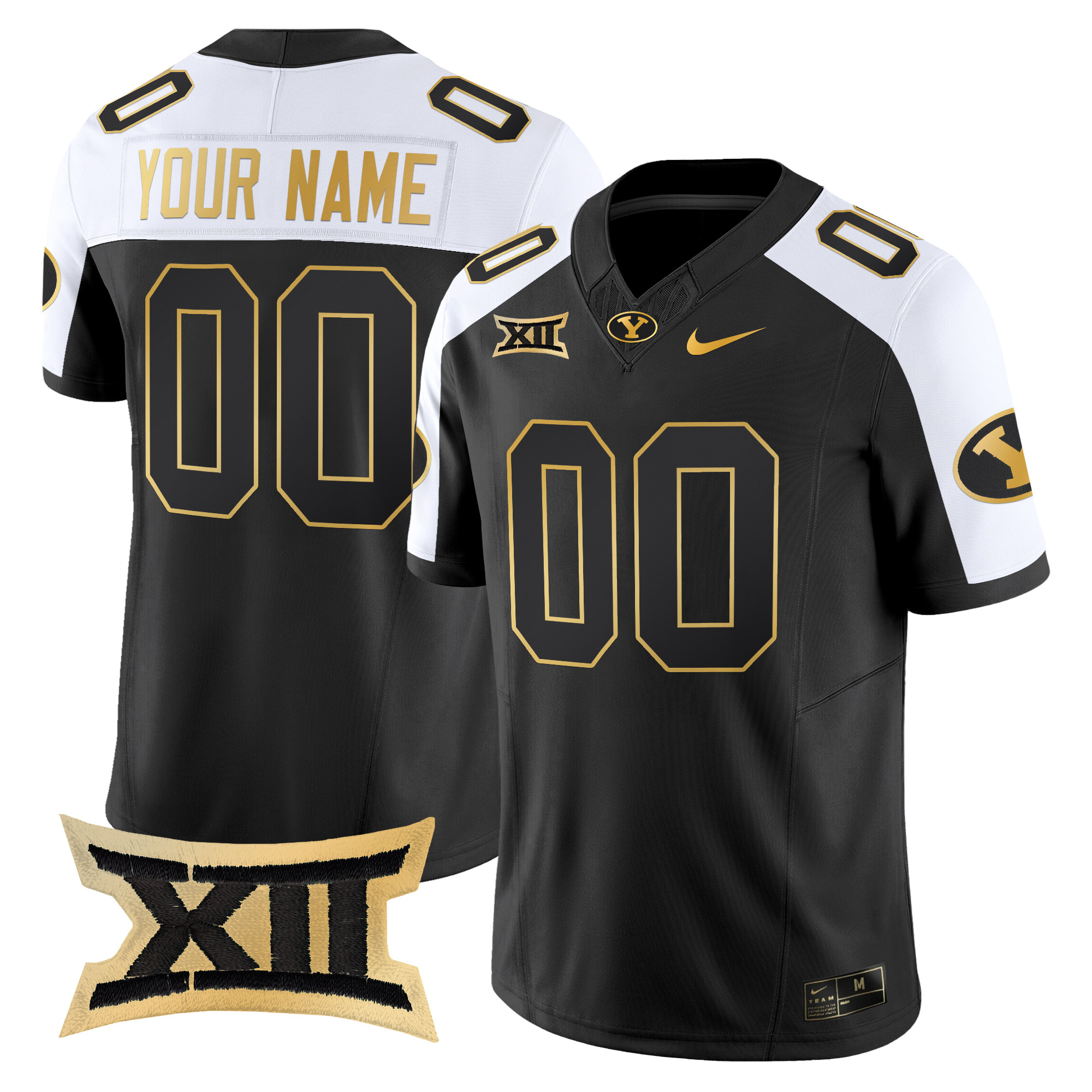 BYU Cougars 2024 Gold Vapor Limited Custom Jersey – All Stitched