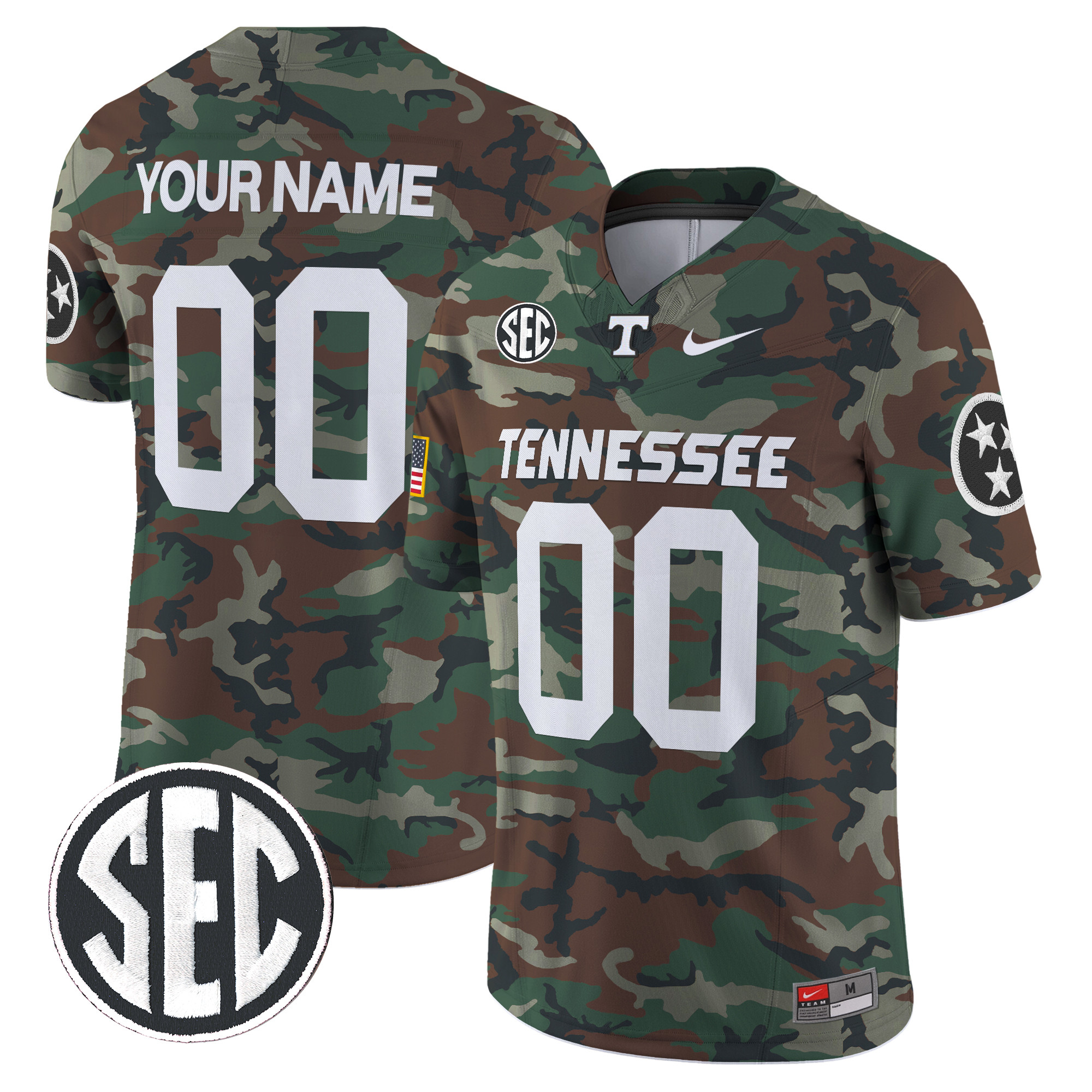 Tennessee Volunteers 2024 Military Vapor Limited Custom Jersey V2 – All Stitched
