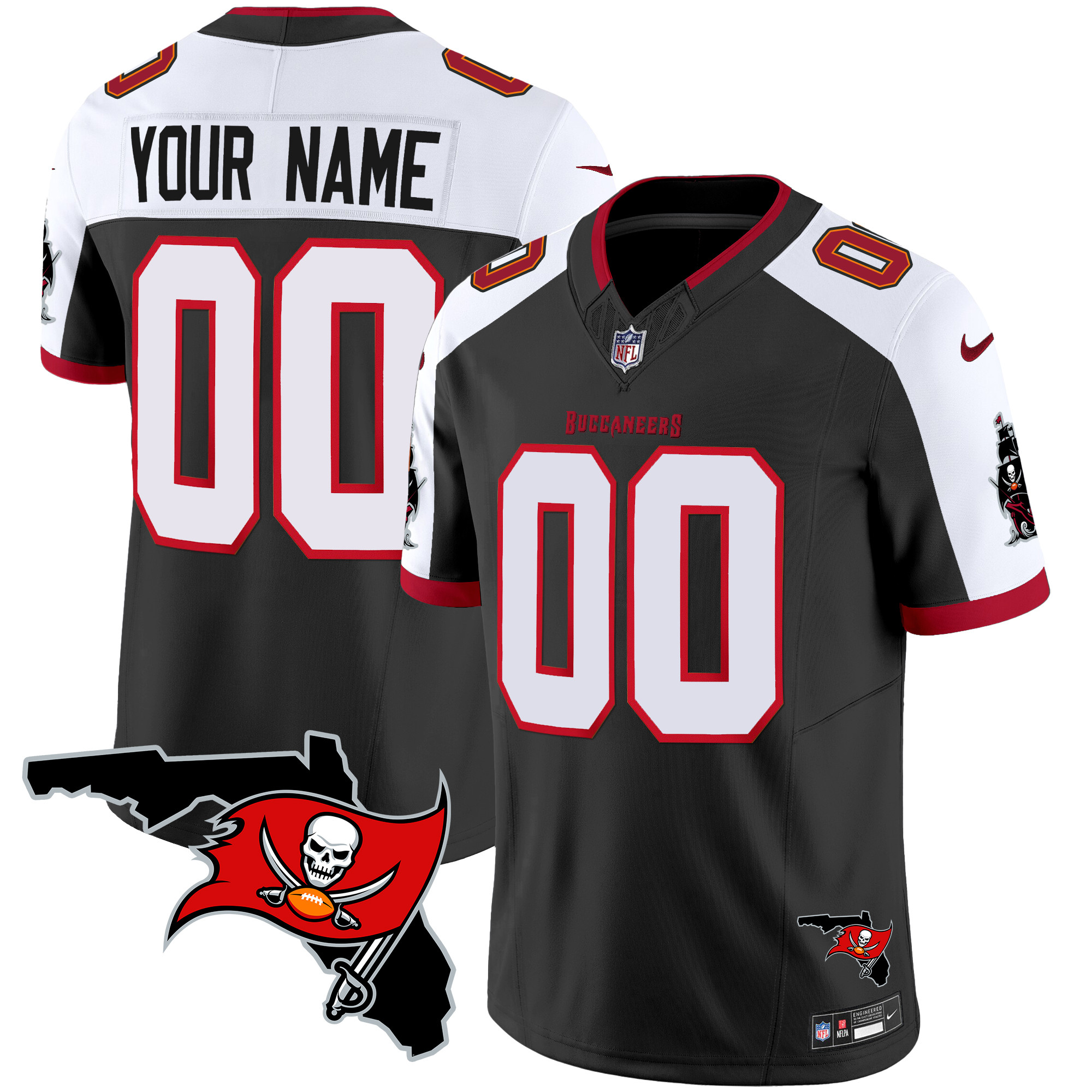 Tampa Bay Buccaneers Florida Patch Vapor Limited Custom Jersey – All Stitched