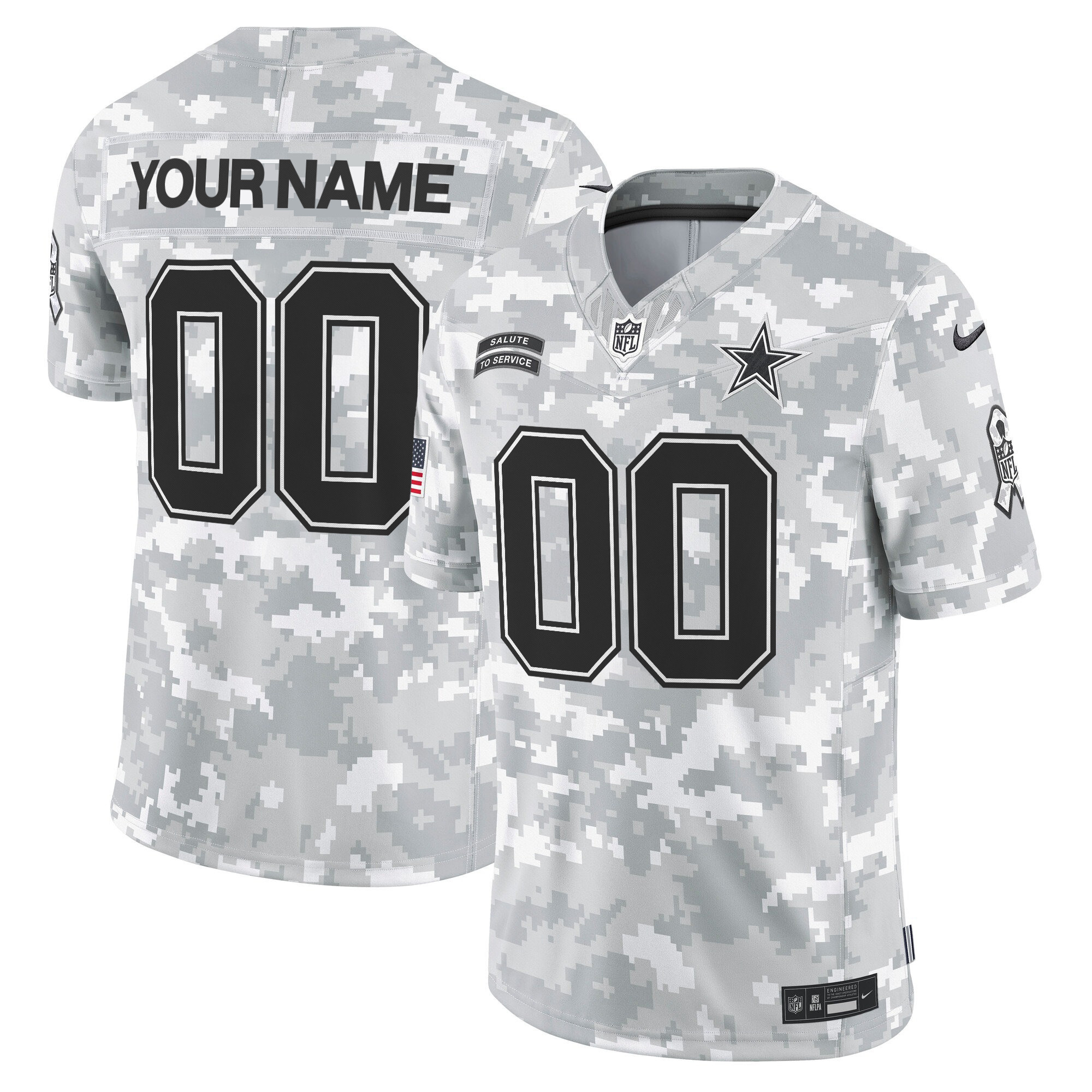 Dallas Cowboys 2024 Salute to Service Vapor Limited Custom Jersey – All stitched