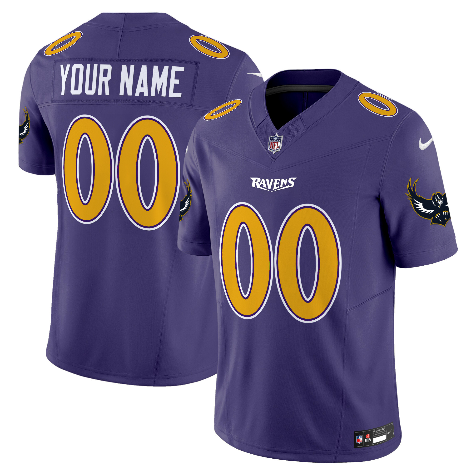 Baltimore Ravens Special Vapor Limited Custom Jersey V2 – All Stitched
